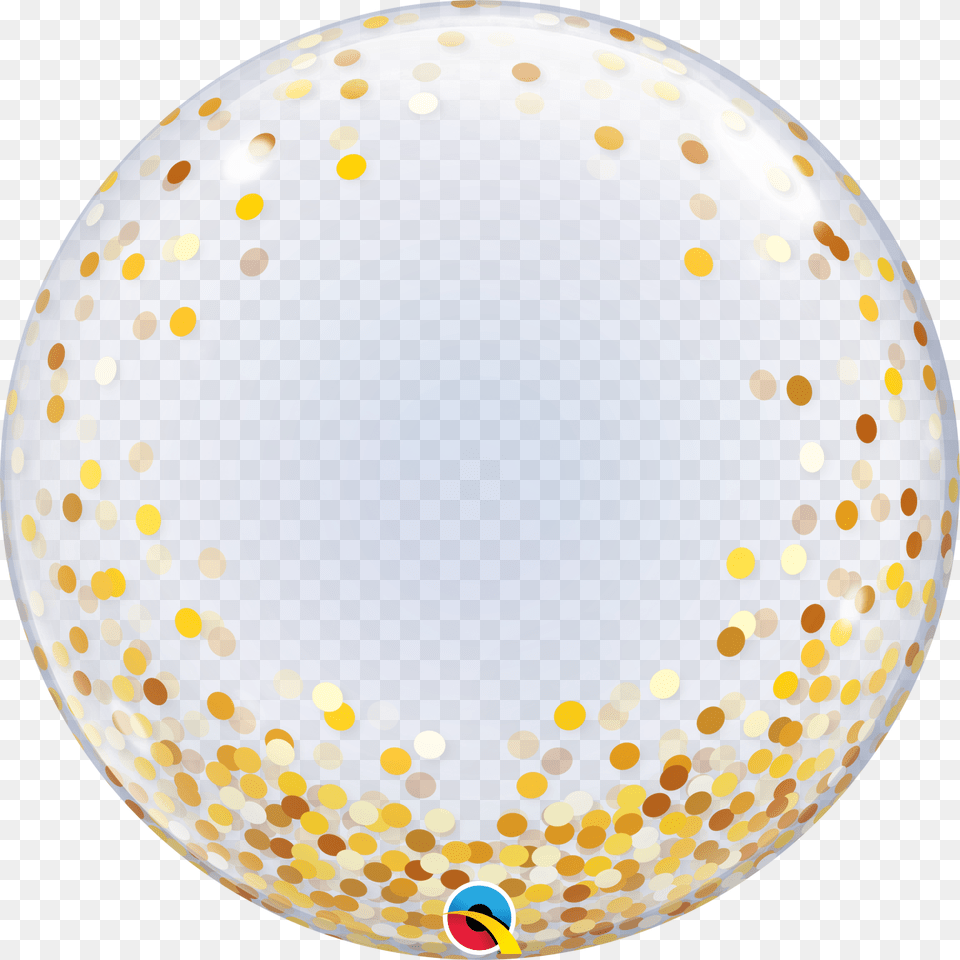 Confetti Deco Bubble Gold, Sphere, Balloon Free Transparent Png