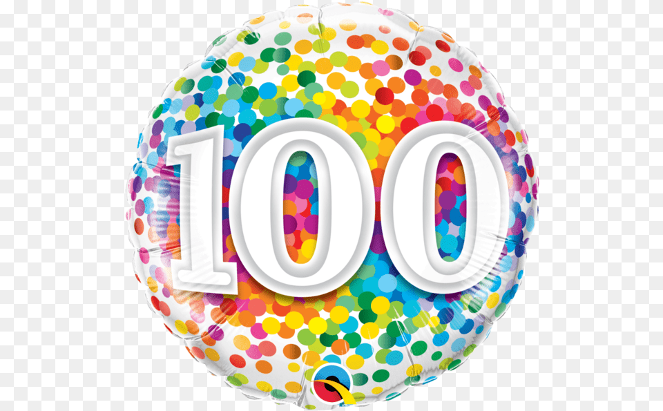 Confetti Emoji 100 Rainbow Confetti 100 Balloon 100 Birthday, Food, Birthday Cake, Cake, Cream Png Image