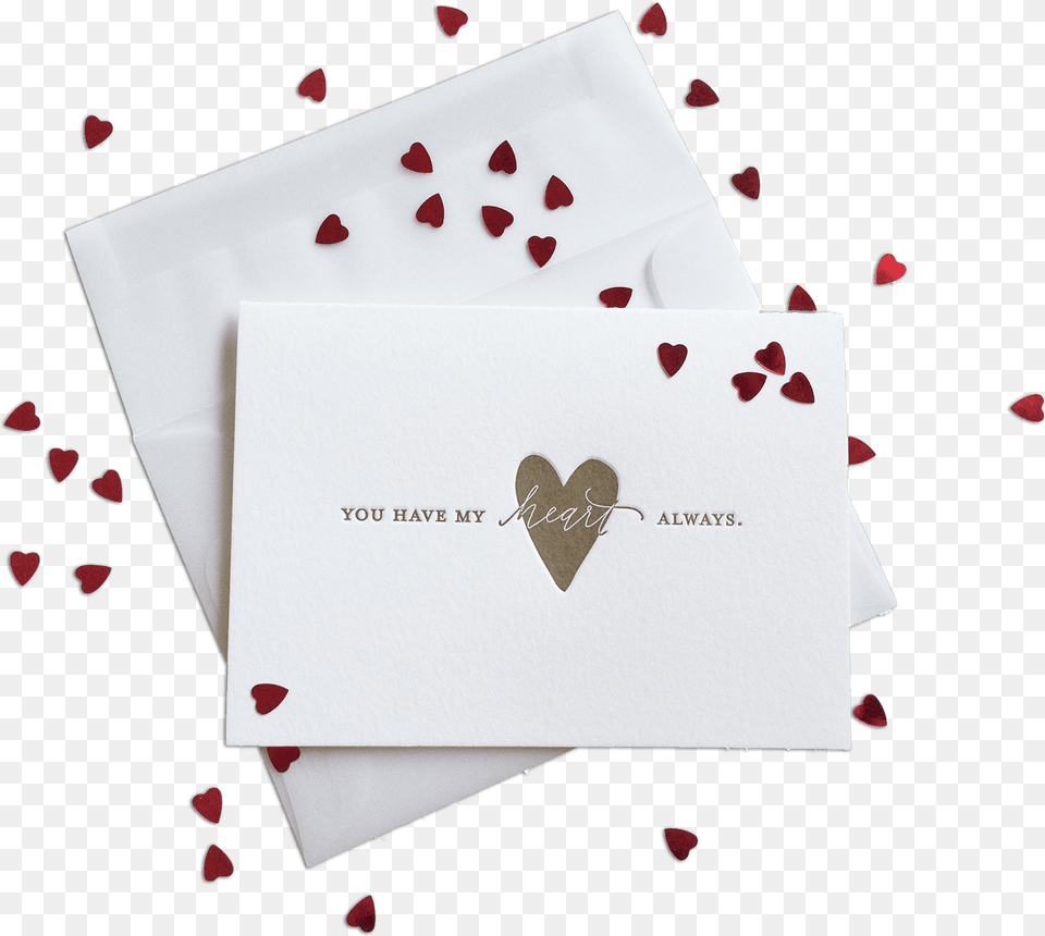 Confetti Have My Heart Splash, Envelope, Mail, Business Card, Greeting Card Png Image