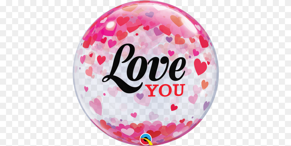Confetti Heart Foil Helium Balloon Balloons 22nd Birthday Images Pink, Sphere Free Png Download