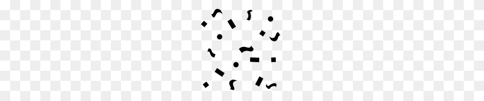 Confetti Icons Noun Project, Gray Png Image