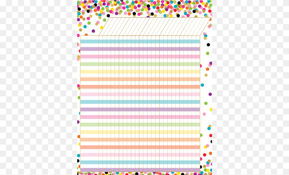 Confetti Incentive Chart Incentive Chart, Paper, Crib, Furniture, Infant Bed Free Png Download