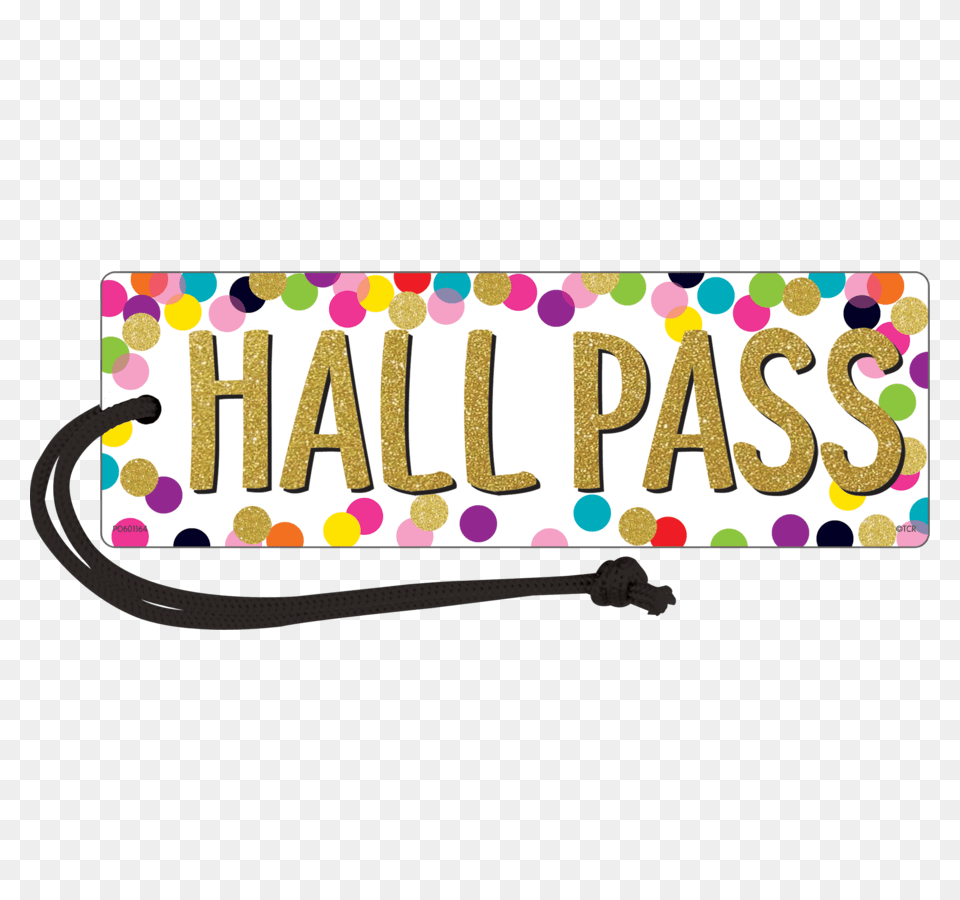 Confetti Magnetic Hall Pass, Text Png Image