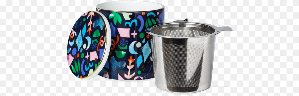 Confetti Mug With Infuser Navy Ceramic, Cup Free Png