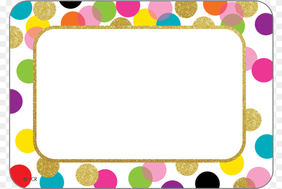 Confetti Name Tagslabels Image Polka Dot Name Tag, White Board, Pattern, Person Free Png