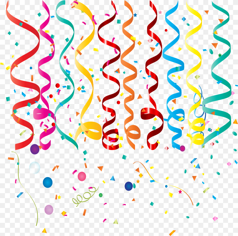 Confetti Party Streamers Birthday Streamers, Paper Png Image