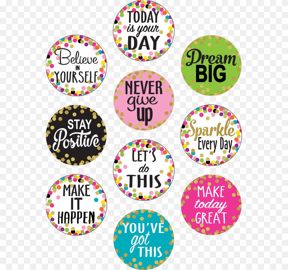 Confetti Positive Sayings, Sprinkles, Text Png