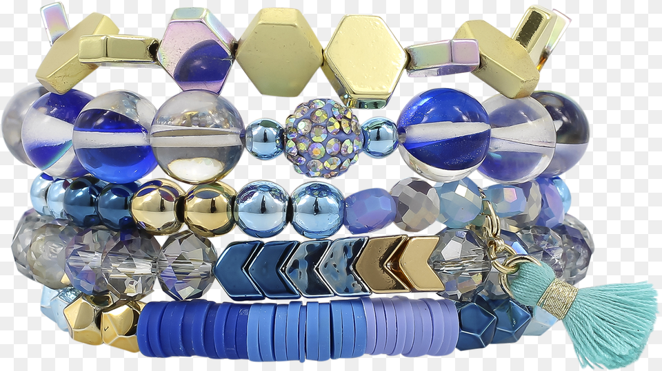 Confetti Stack Blue Crystal, Accessories, Bracelet, Jewelry, Gemstone Free Png Download