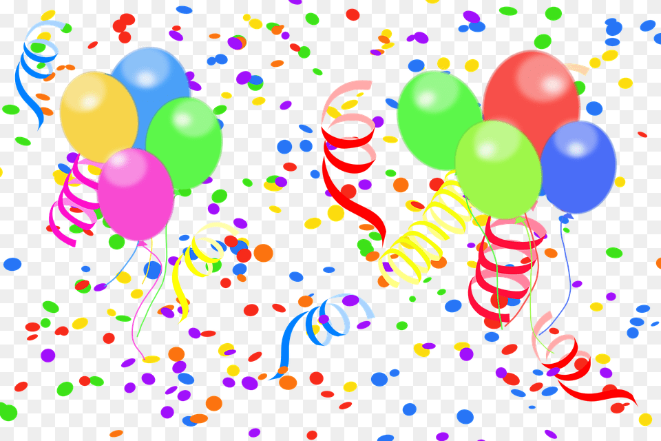 Confetti Streamers Background, Paper, Balloon Free Transparent Png