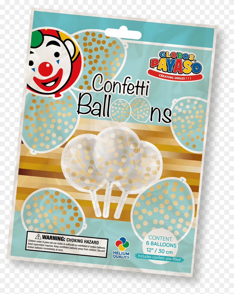 Confetti U0026 Gender Reveal Balloons Clown, Advertisement, Food, Sweets, Poster Free Png Download