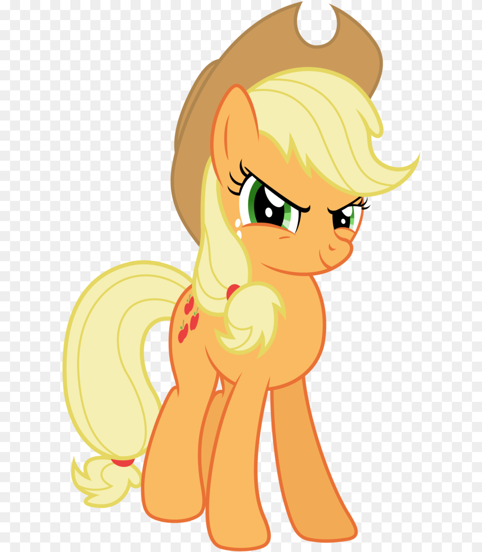 Confident Applejack By Stabzor D6f9l5l Mlp Applejack Vector, Baby, Person, Face, Head Free Png