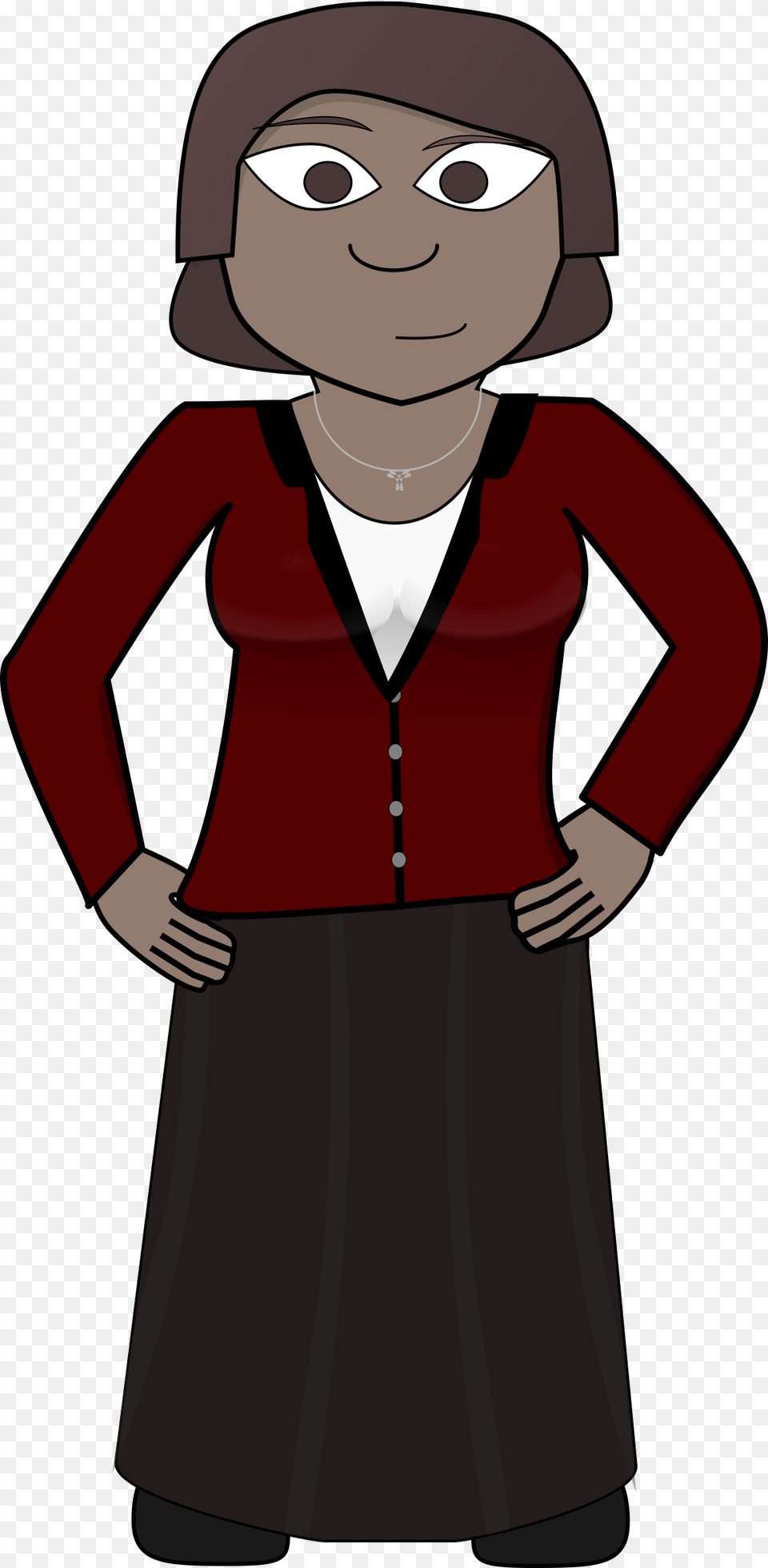 Confident Business Woman African American Cartoon African American Woman Cartoon, Long Sleeve, Clothing, Sleeve, Sweater Free Png Download