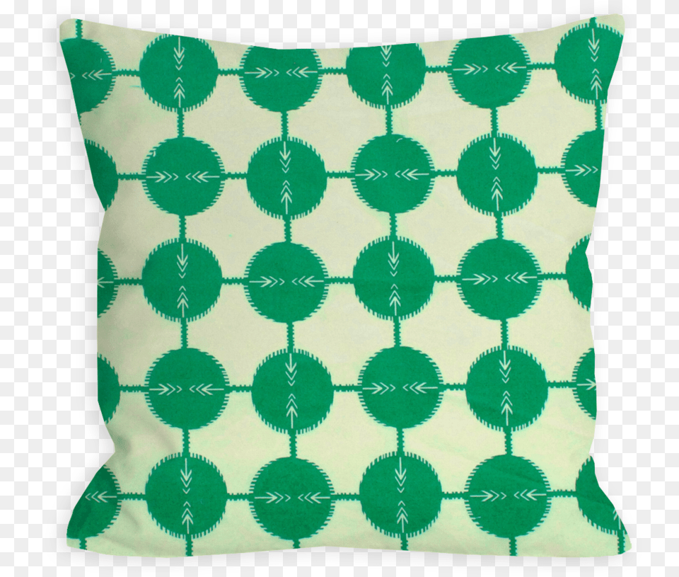 Confident Green Abstract Dots Pillow Round Shape Stickers, Cushion, Home Decor Free Transparent Png