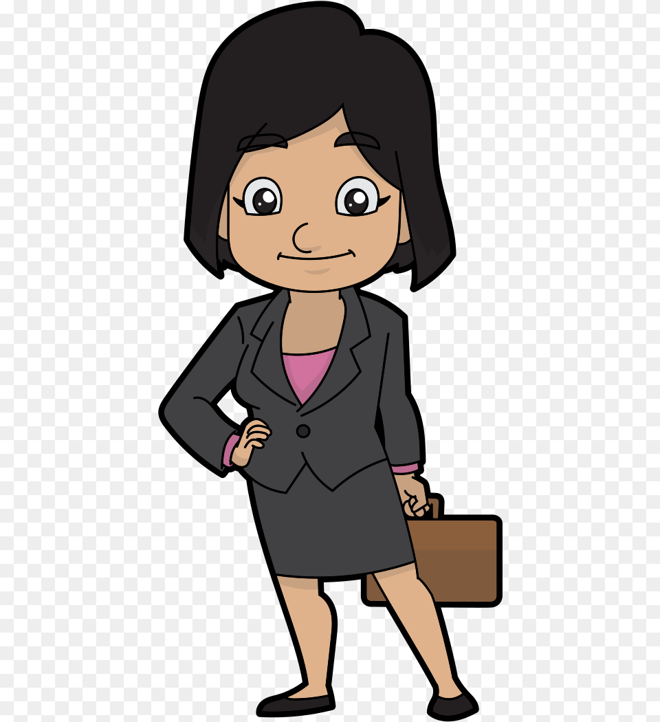 Confident Transparent Background Business Woman Cartoon, Book, Comics, Publication, Person Free Png Download