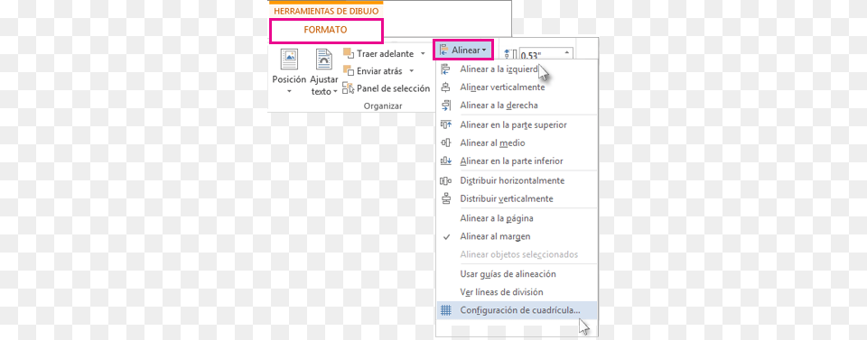 Configuracin De La Cuadrcula Repres D Alignements Word, Page, Text, File Png