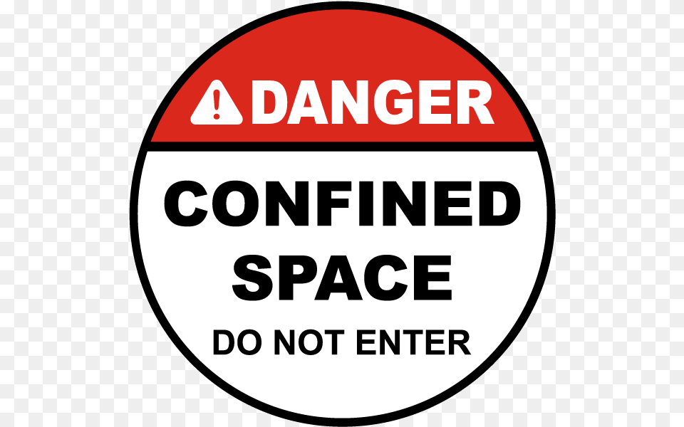 Confined Space Floor Sign, Symbol, Disk, Logo Png Image