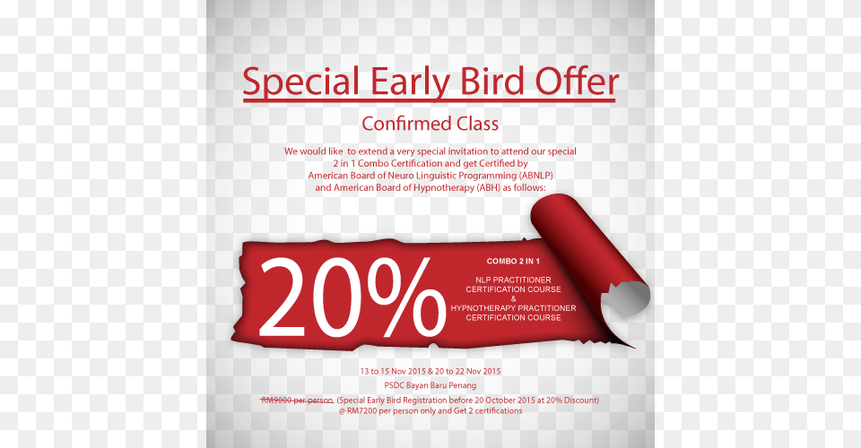 Confirmed Class With Special Early Bird Offer Of 20 Early Bird Discount Poster, Advertisement, Text, Dynamite, Weapon Free Png