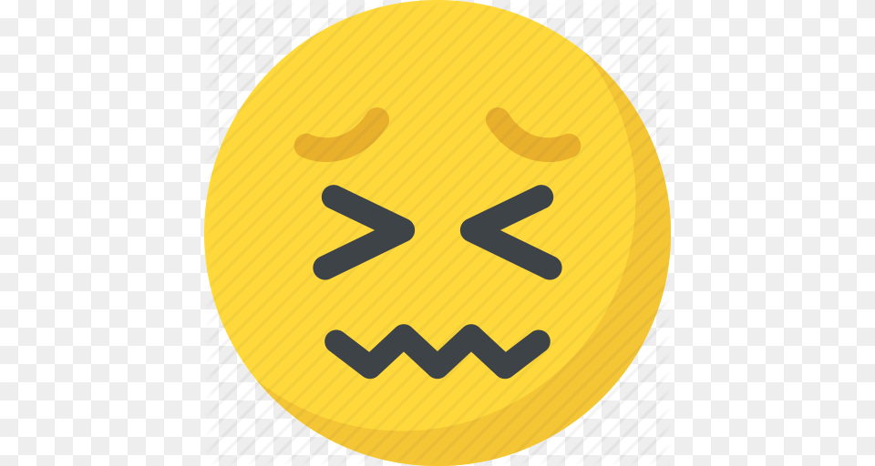 Confounded Face Confused Emoji Scrunched Eyes Smiley Icon, Food, Sweets, Logo Png Image