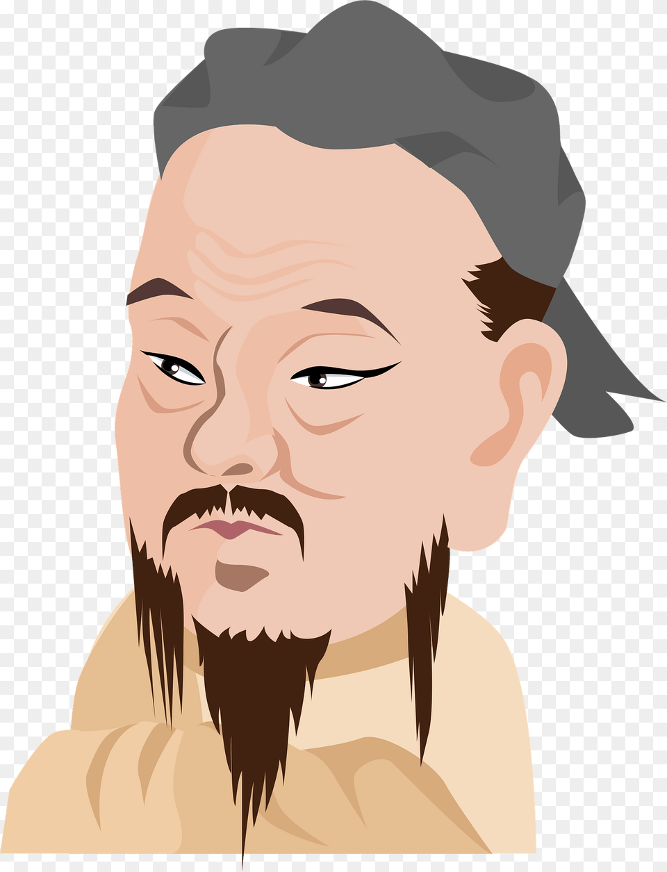 Confucius Clipart, Person, Face, Head, Adult Png Image