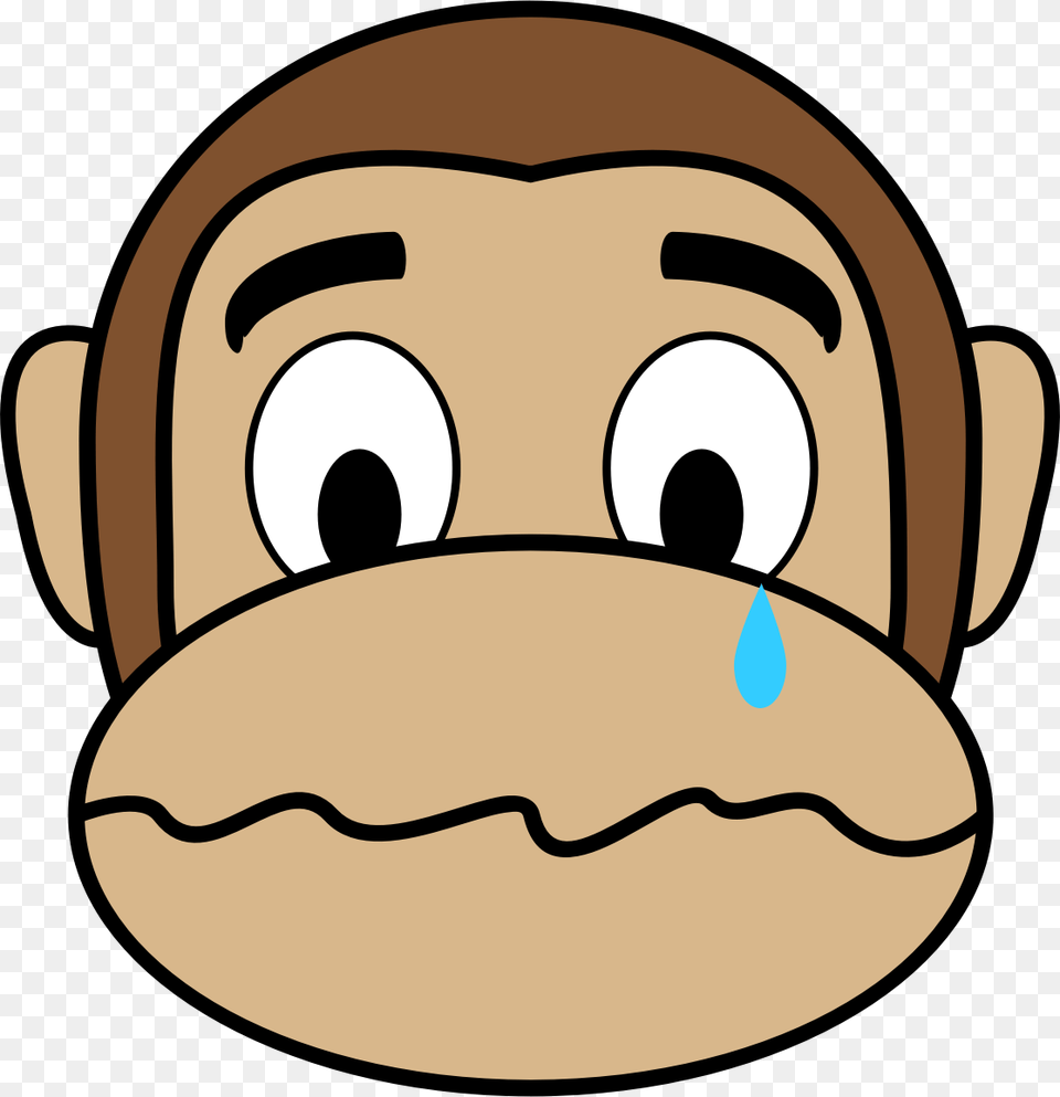Confused Clip Arts Crying Monkey Emoji, Head, Person, Face, Astronomy Free Png Download