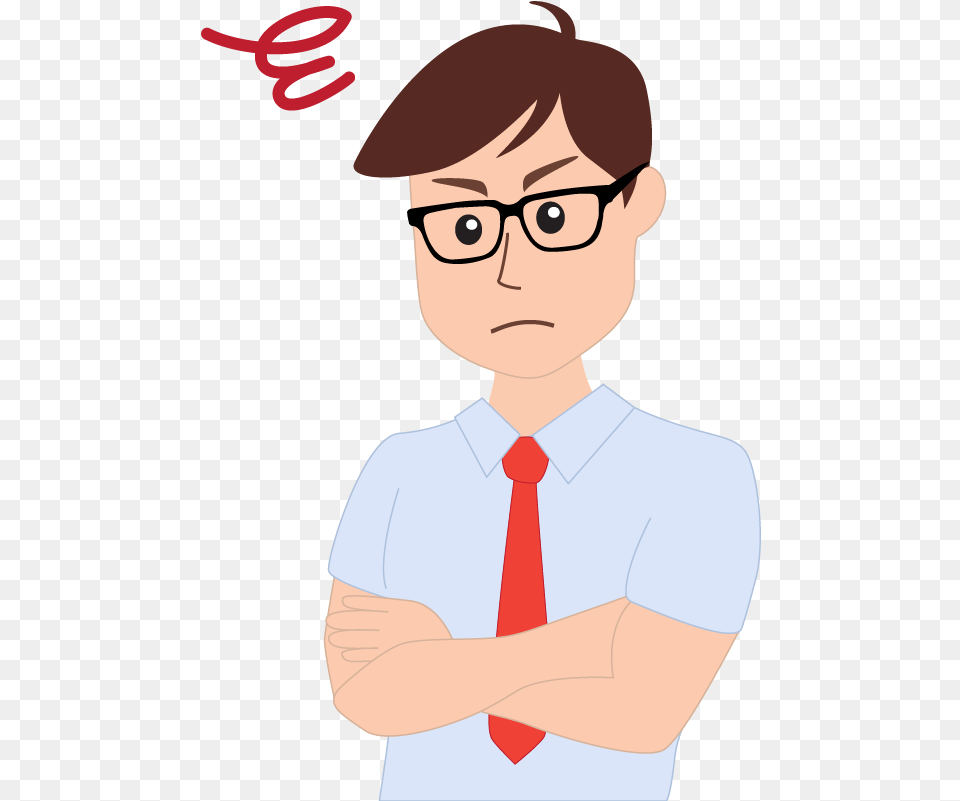 Confused Customer Lack Of Communication With Analysts, Accessories, Person, Necktie, Man Free Transparent Png