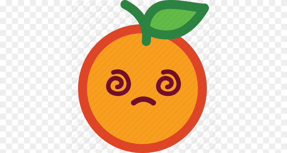 Confused Cute Emoji Emoticon Funny Orange Icon, Citrus Fruit, Food, Fruit, Plant Free Png