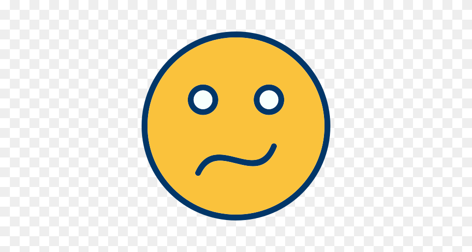 Confused Emoticon Face Smiley Icon Of Emoticons Filled Two, Astronomy, Moon, Nature, Night Free Png