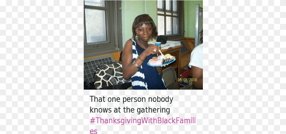 Confused Food And Thanksgiving With Black Families Funny Black Thanksgiving Memes, Girl, Fork, Head, Female Free Png