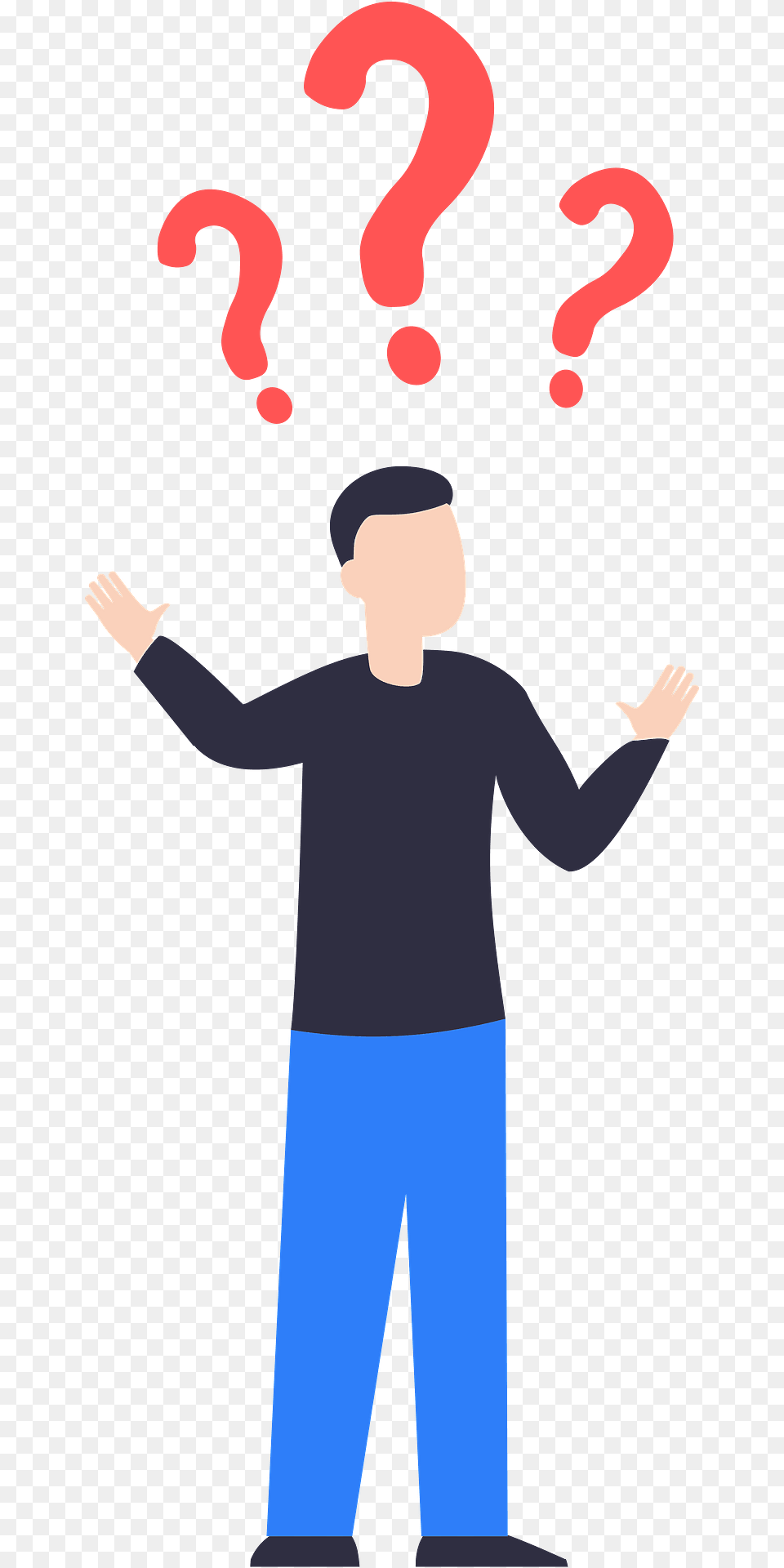 Confused Man Clipart, Adult, Person, Male, Pants Free Png Download