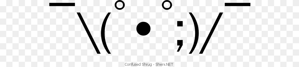 Confused Shrug Text Emoticon Text And Ascii Emoticons, Gray Free Png Download