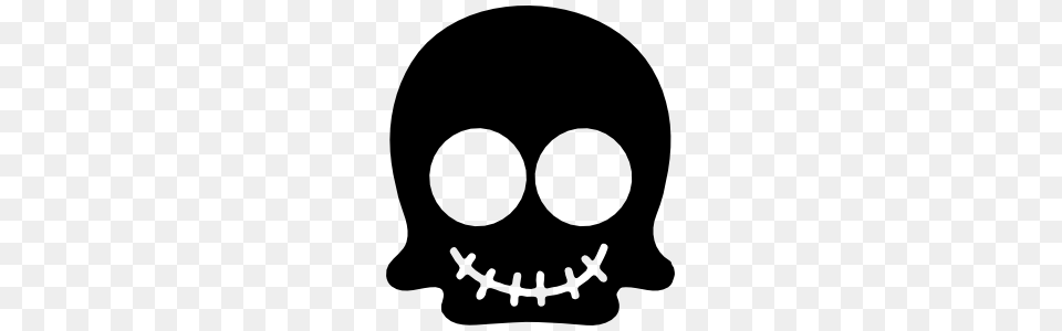 Confused Skull And Cross Bones Sticker, Stencil, Clothing, Hardhat, Helmet Png Image