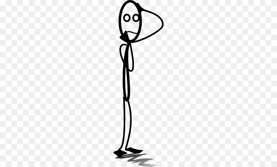 Confused Stick Figure Gallery, Stencil, Person Png Image