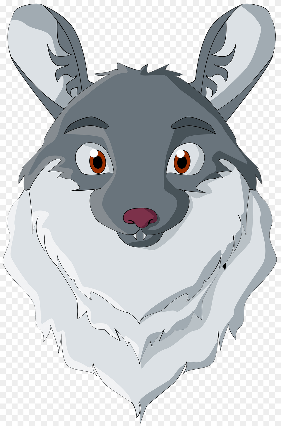 Confused Wolf Head Clipart, Art, Animal, Mammal, Snout Png