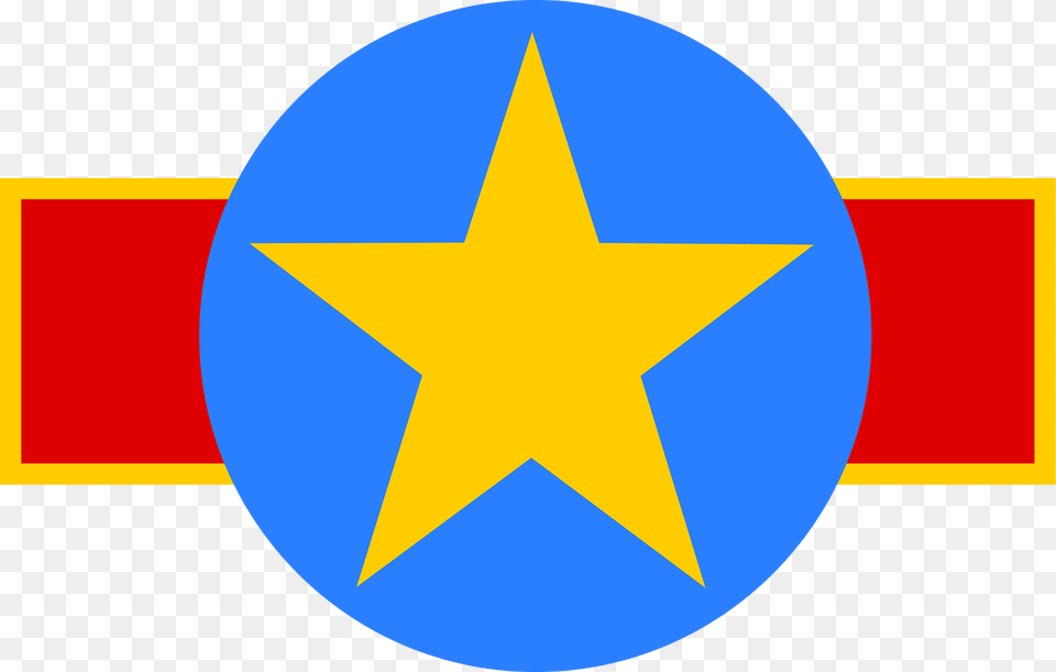 Congo Air Force Roundel Variant Clipart, Star Symbol, Symbol Free Png