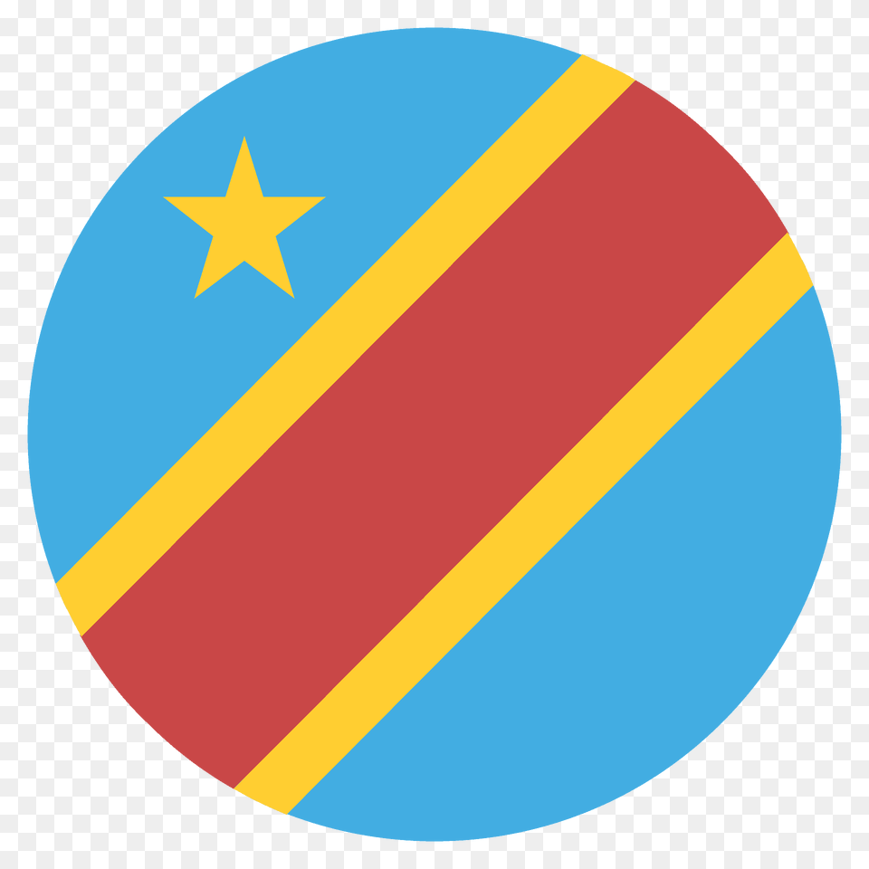 Congo Kinshasa Flag Emoji Clipart, Logo, Sphere, Disk, Symbol Png