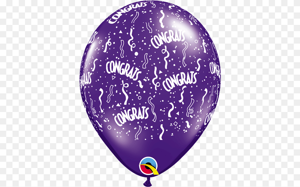 Congrats Around Jewel Quartz Purple 11 Balloons Happy Birthday A Round Latex Balloons, Balloon Png Image