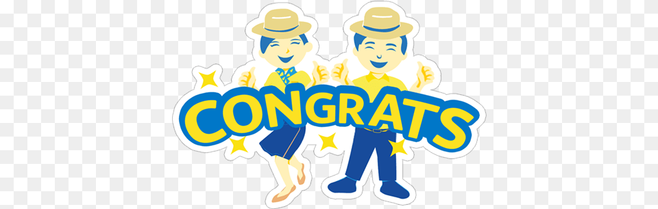 Congrats Congratulation Sticker Sticker, Hat, Clothing, Baby, Person Free Transparent Png