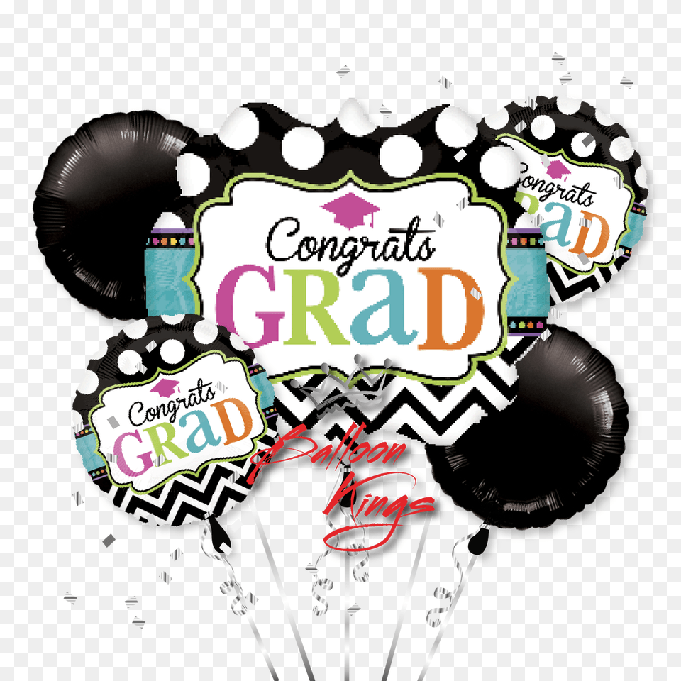 Congrats Grad Chevron Bouquet, Food, Sweets, Candy, Balloon Png Image