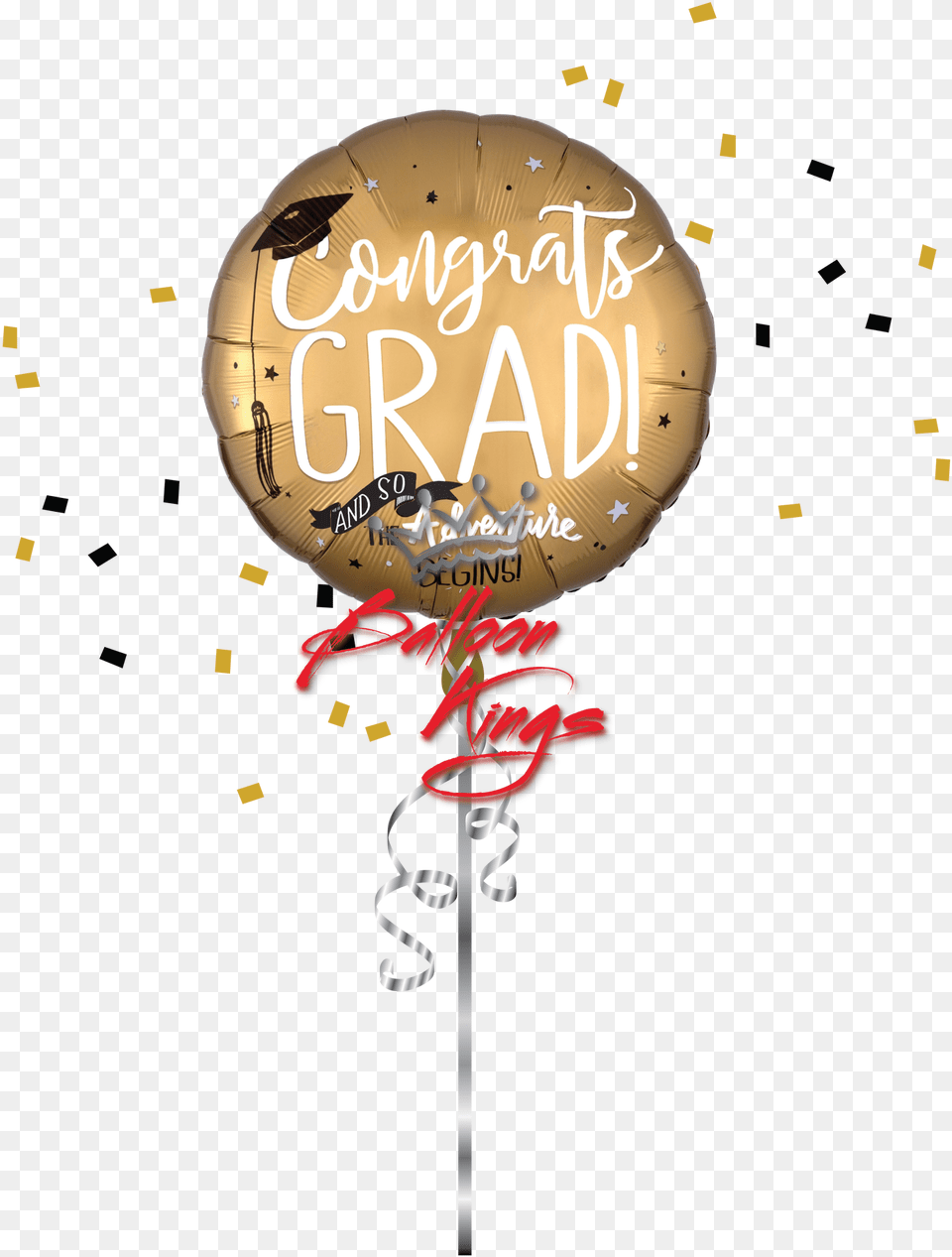 Congrats Grad The Adventure Begins, Balloon Free Transparent Png