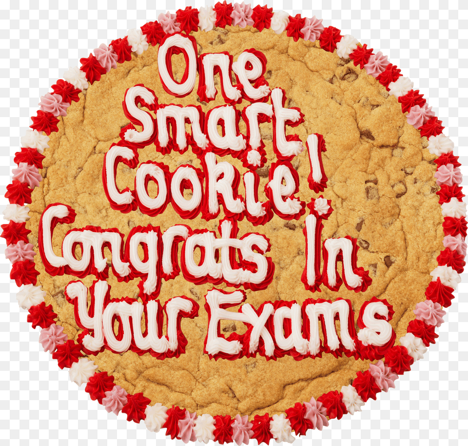 Congrats In Your Exams Valentine Cookie Cake, Birthday Cake, Cream, Dessert, Food Png Image