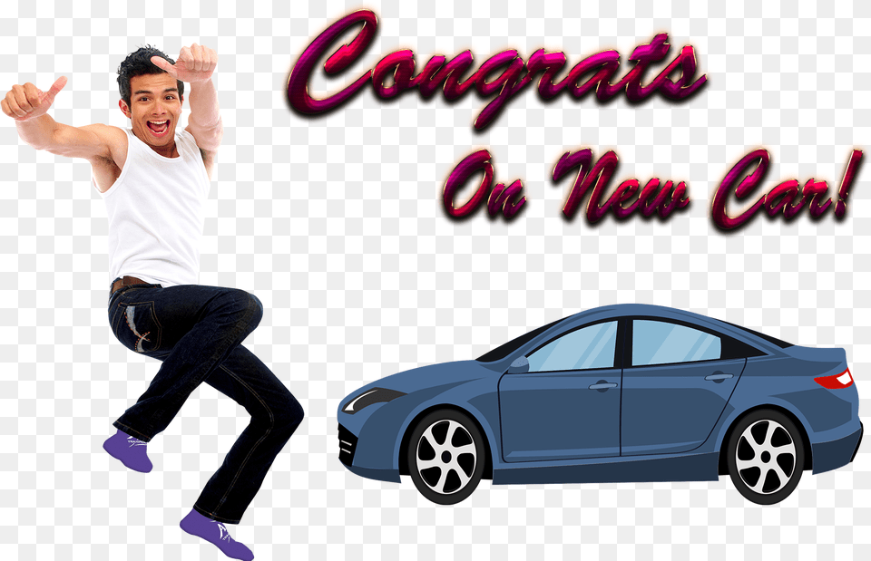 Congrats On New Car Background Man Dancing, Alloy Wheel, Vehicle, Transportation, Tire Png Image