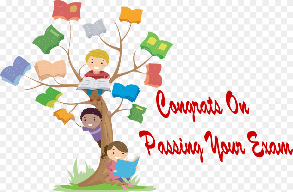 Congrats On Passing Your Exam Free Pic Book Tree, Baby, Face, Head, Person Png Image