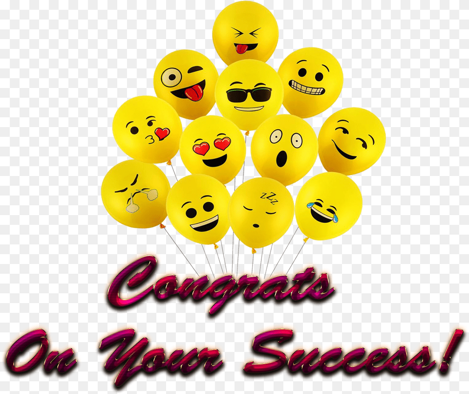 Congrats On Your Success Background Smiley, Balloon, People, Person Png