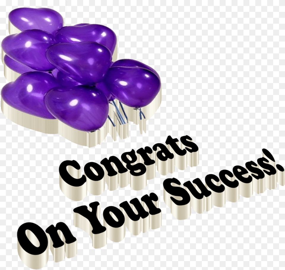 Congrats On Your Success Clipart Party Supply, Balloon, Purple, People, Person Png Image