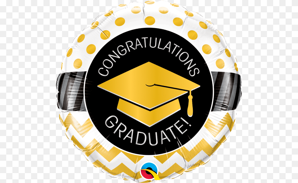 Congratulation Graduate Mylar Balloon Balloon, Food, Birthday Cake, Cake, Cream Free Png Download
