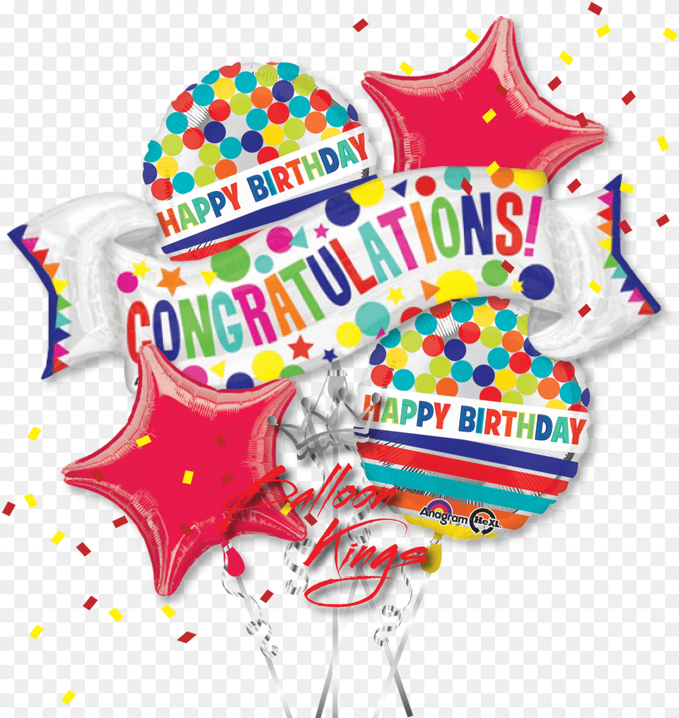Congratulations Banner Bouquet Happy Birthday And Congrats Banner, Sweets, Food, Shoe, Footwear Png Image