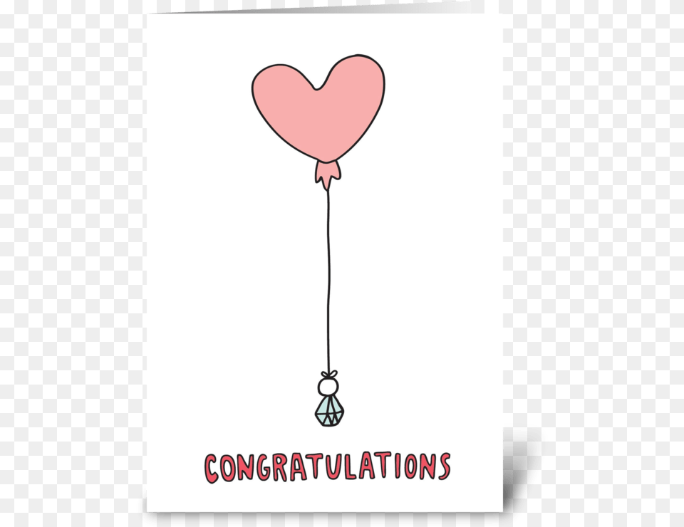 Congratulations Heart Balloon Greeting Card Heart Free Transparent Png