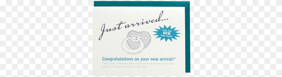 Congratulations On Your New Arrival Envelope, Advertisement, Text, Paper, White Board Png Image