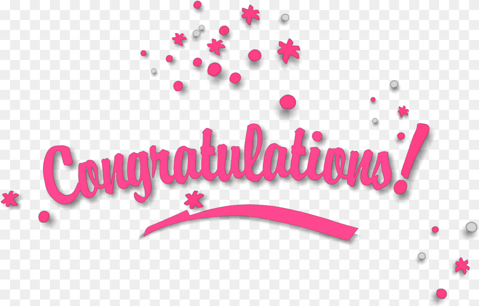 Congratulations Pink Award Celebrate Calligraphy, Art, Graphics, Paper Free Png