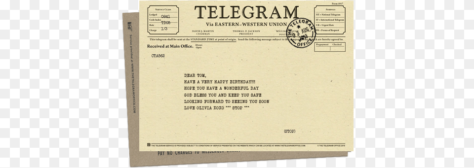 Congratulations Telegram Birthday, Book, Publication, Envelope, Mail Free Transparent Png